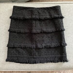 NWT Anthropologie HD in Paris fringe lined skirt
